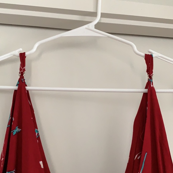 Adhira Aura Red Floral Maxi Dress w/Side Slits NWT - Picture 14 of 15